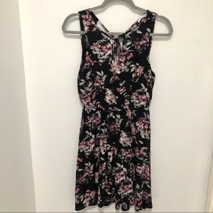 Lush Black Floral Dress